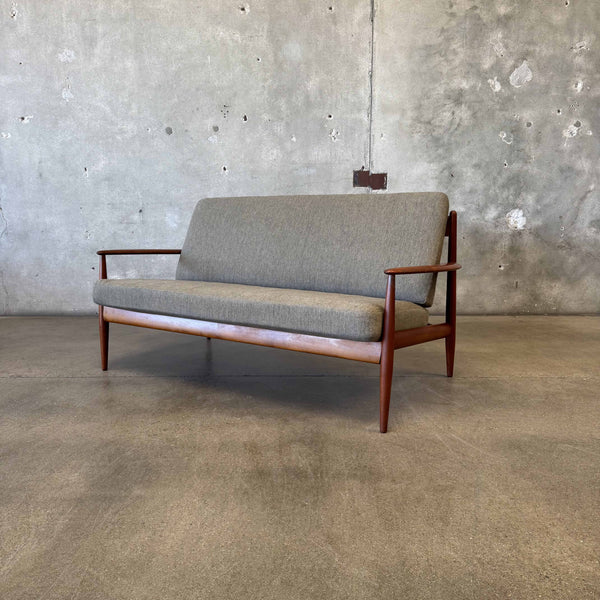 Mid Century Teak Loveseat By Grete Jalk, Denmark 1960s