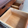 Mid Century Modern Eight Foot Walnut Desk With Eight Drawers