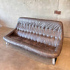 Percival Lafer Earth Sofa With Original Leather & New Suede Back