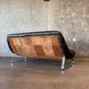 Percival Lafer Earth Sofa With Original Leather & New Suede Back