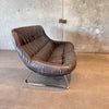 Percival Lafer Earth Sofa With Original Leather & New Suede Back