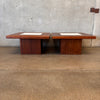 Set of 2 Danish Walnut & Tile Tables