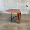 Mid Century Teak Drop Leaf Dining Table