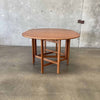 Mid Century Teak Drop Leaf Dining Table