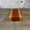 Mid Century Modern Walnut and Oak Coffee Table