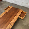 Mid Century Modern Walnut and Oak Coffee Table