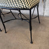 Olive and Cream Woven Cast Iron Patio Chairs #2