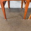 Set of Four 1970s Mid Century Modern Tweed Teak D Scan Dining Chairs