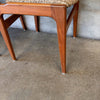 Set of Four 1970s Mid Century Modern Tweed Teak D Scan Dining Chairs