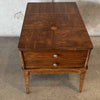 Vintage Walnut End Table With Small Inlay Detail