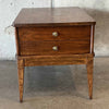 Vintage Walnut End Table With Small Inlay Detail