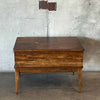 Vintage Walnut End Table With Small Inlay Detail