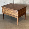 Vintage Walnut End Table With Small Inlay Detail