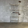 Vintage Chrome & Gold Five Shelf Etagere