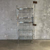 Vintage Chrome & Gold Five Shelf Etagere