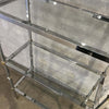 Vintage Chrome & Gold Five Shelf Etagere