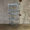 Vintage Chrome & Gold Five Shelf Etagere