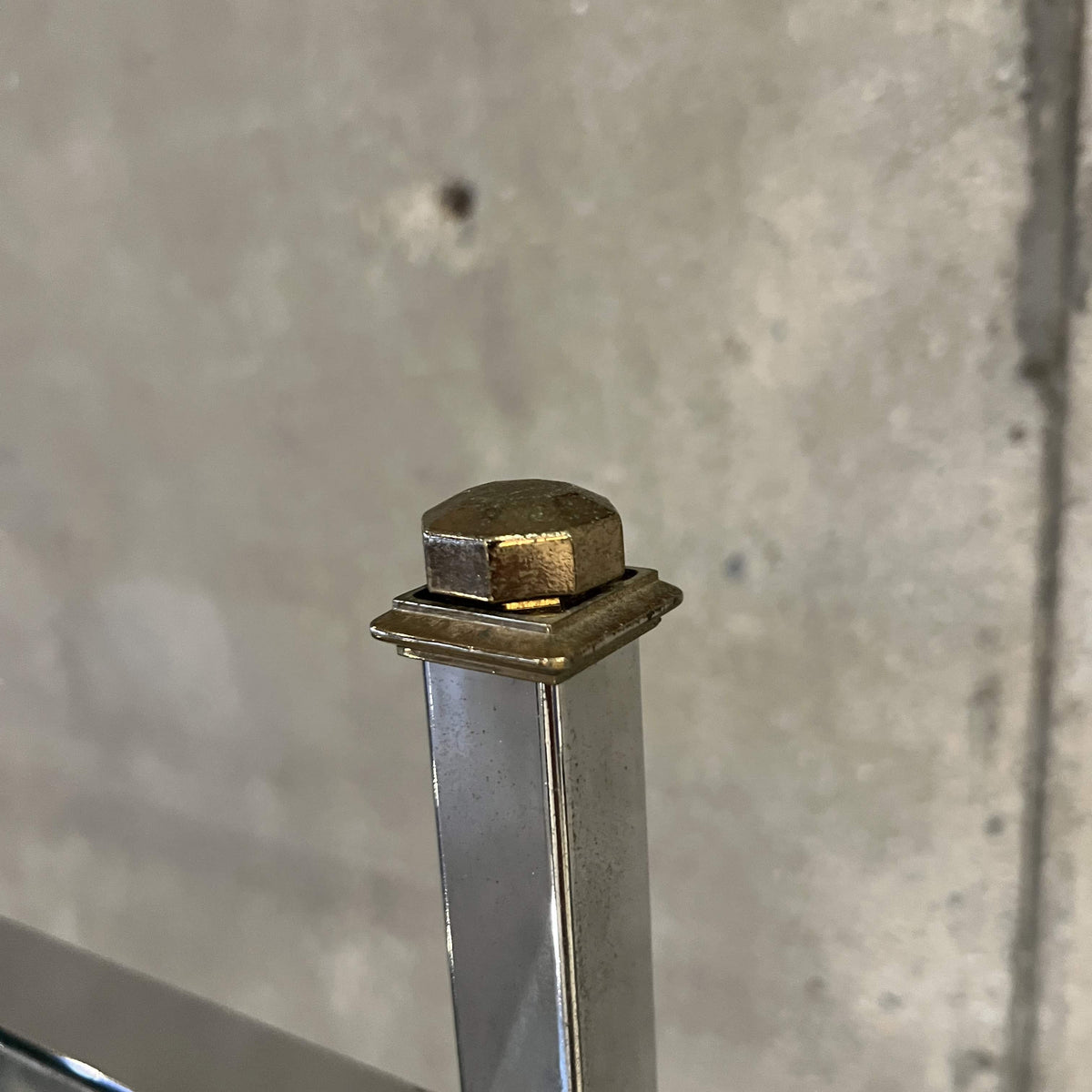 Vintage Chrome & Gold Five Shelf Etagere