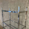 Vintage Chrome & Gold Five Shelf Etagere