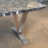 Stone Composite Coffee Table With Chrome Legs