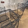 Vintage Iron Rectangle Patio Table and 6 Chair Set