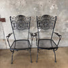 Vintage Iron Rectangle Patio Table and 6 Chair Set