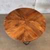 Round Wooden Acacia Table with Hairpin Legs