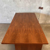 Late 1950s Solid Walnut Architectural Executive Desk With Chrome Steel Legs