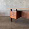 Danish Modern Teak Desk By Kai Kristansen For Feldballes Mobelfabrik 1960s