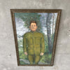 WWI Solider Oil On Canvas Portrait Painting