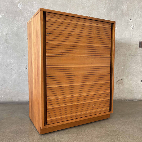 Mid Century Walnut Highboy Dresser By Heritage Henredon