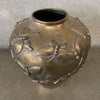 Art Nouveau Cast Metal Butterfly Design Vase