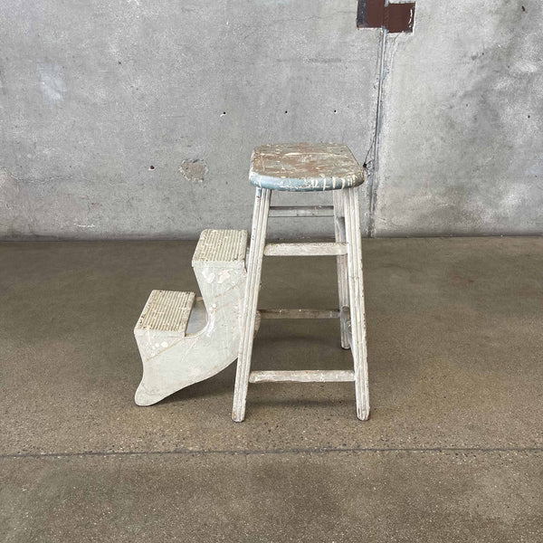 Antique Primitive Farmhouse Step Stool