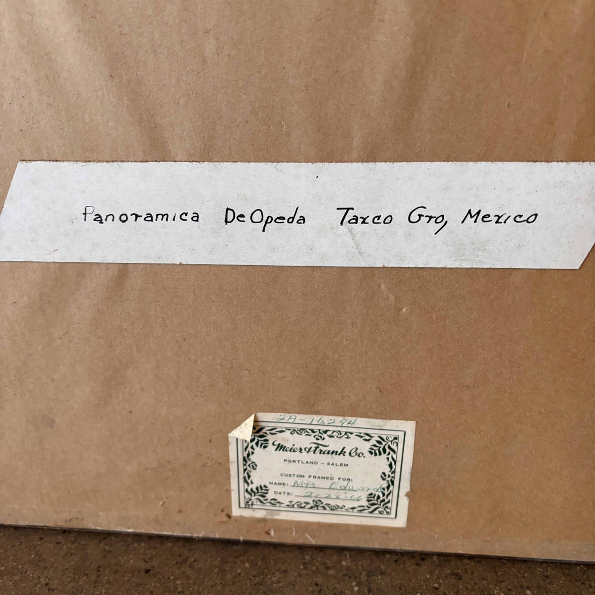 Pair of Vintage Paintings Taxco Mexico Jose Valasquez