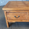 Mid Century Modern Bamboo & Wood Coffee Table with 3 Drawers