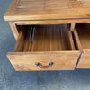 Mid Century Modern Bamboo & Wood Coffee Table with 3 Drawers