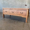 Mid Century Modern Bamboo & Wood Coffee Table with 3 Drawers