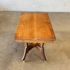 1950's Antique Oak Parlor Table, End Table