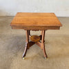 1950's Antique Oak Parlor Table, End Table