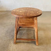 Antique Rustic Round Side Table, Shabby-Chic