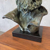 Bronze Bust Sculpture, Signed Hedy Miller, 1992