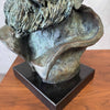 Bronze Bust Sculpture, Signed Hedy Miller, 1992