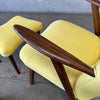 Mid Century Modern Easy Chair and Ottoman by Erhardsen and Andersen, 1960s, Denmark