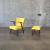 Mid Century Modern Easy Chair and Ottoman by Erhardsen and Andersen, 1960s, Denmark