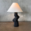 Black Original Post Modern Ziggurat Zig-Zag Table Lamp