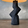 Black Original Post Modern Ziggurat Zig-Zag Table Lamp