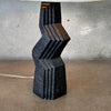 Black Original Post Modern Ziggurat Zig-Zag Table Lamp