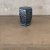 Vintage Ceramic Clay Green Turq. Glaze Garden Stool