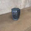 Vintage Ceramic Clay Green Turq. Glaze Garden Stool