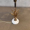 Vintage Wheat Lamp with Marble Base, New Shade